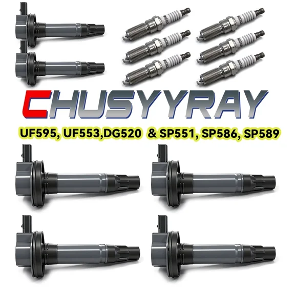 Complete Ignition System Kit with 6 Coils and Plugs for Ford and Lincoln V6 Models