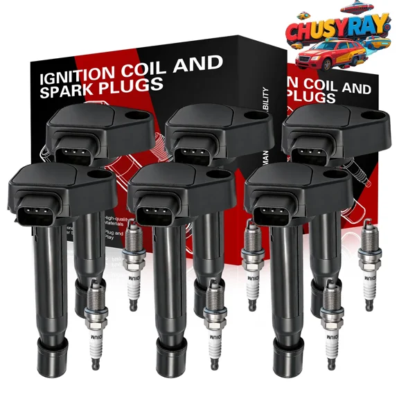 Complete Ignition System Tune-Up Kit with 6 Coils and 6 Plugs for Reliable Vehicle Maintenance