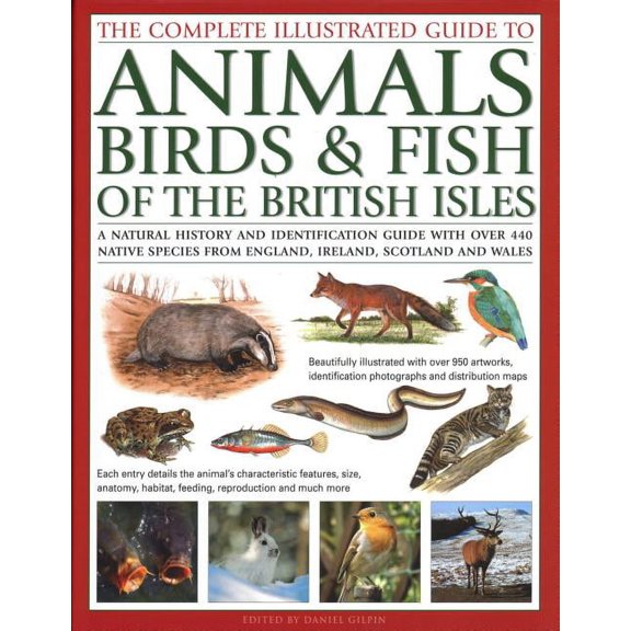 The Complete Illustrated Guide to Animals, Birds & Fish of the British Isles : A Natural History And Identification Guide With Over 440 Native Species From England, Ireland, Scotland And Wales, Beautifully Illustrated With Over 950 Artworks (Hardcover)
