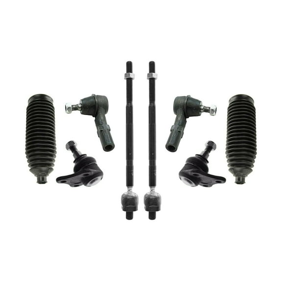 Complete Kit 8 Pc Suspension Steering Tie Rod Ends Bellow Boots and Lower Ball Joints Passenger Driver Side Fits select: 1999-2005 VOLKSWAGEN JETTA, 1998-2010 VOLKSWAGEN NEW BEETLE