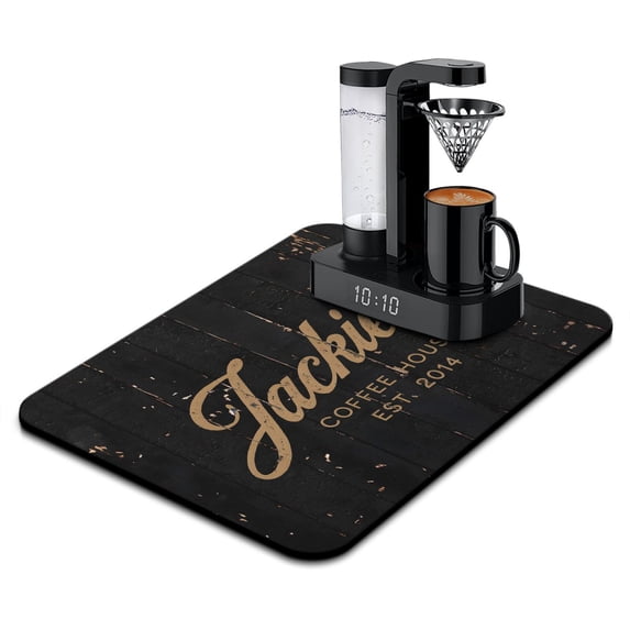 Complete Your Kitchen with Coffee Beans Dish Drying Mat – 18 x 24 Inch, Highly Absorbent Microfiber, Ideal for Dry Dishes & Protecting Countertops – Perfect Gift for Coffee Lovers