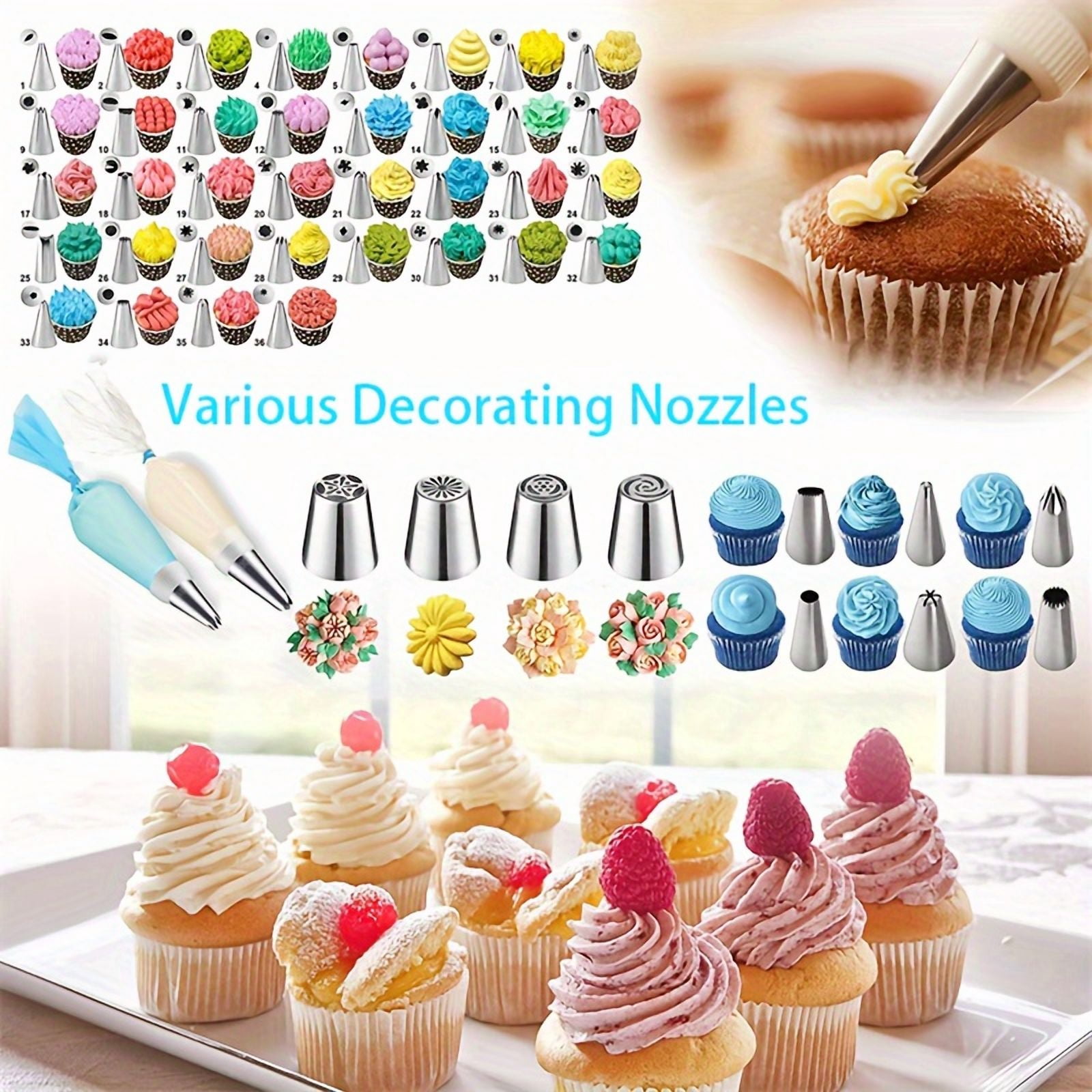 Complete Luxury Cake Decorating Set with Piping Nozzles, Tools, and ...