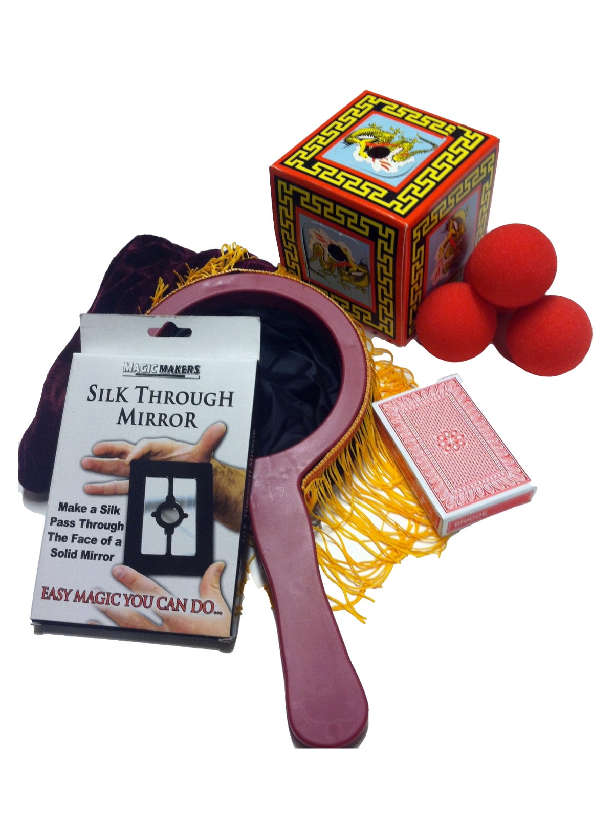 Magic String Set Complete Magic Set-Includes Zipper Change Bag, Red Sponge Balls, Dragon ...