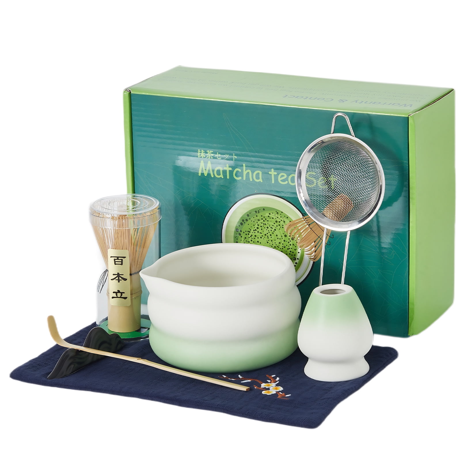 Complete Matcha Making Set, 7 Pcs Matcha Set, Gradient Green Matcha Kit ...