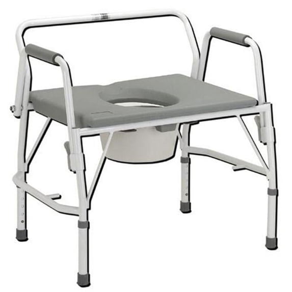 Complete Medical 1066A Bariatric Drop-Arm Commode Deluxe