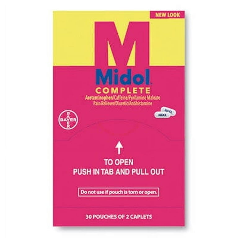Complete Menstrual Caplets, Two-Pack, 30 Packs/Box Complete Menstrual Caplets, Two-Pack, 30 Packs/Box