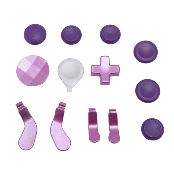 Complete Metal Thumbsticks Joysticks Paddles D-Pads Component Replacement Kit for Xbox Elite Controller Series 2 & Series 2 Core, Light Purple Custom Accessories Set (6.69 x 6.30 x 2.36 inches)