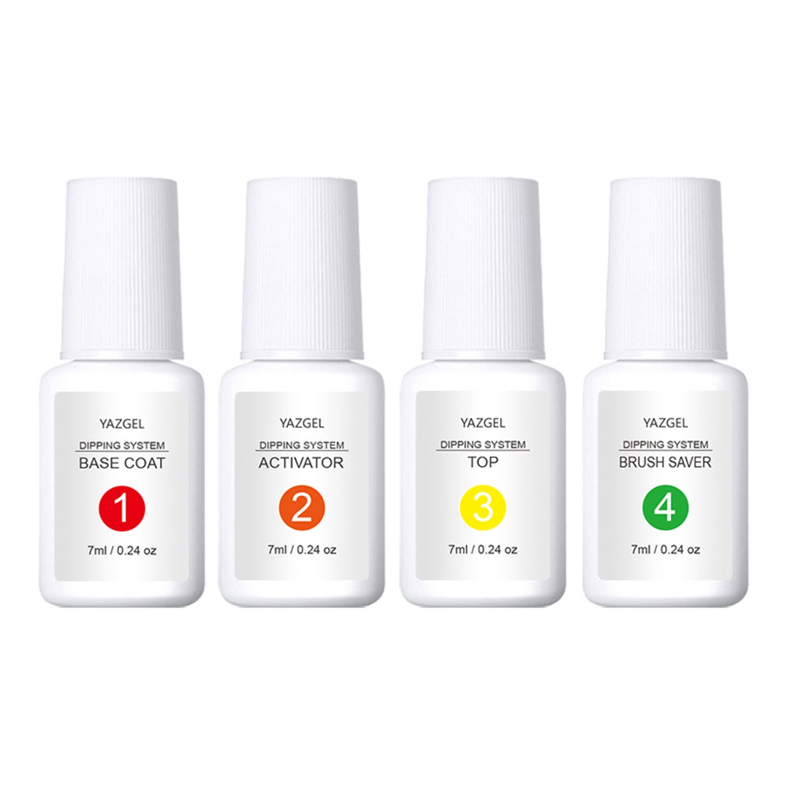 Complete Nail Glue Kit with Dipping Powders, Base Coat, Activator, Tops