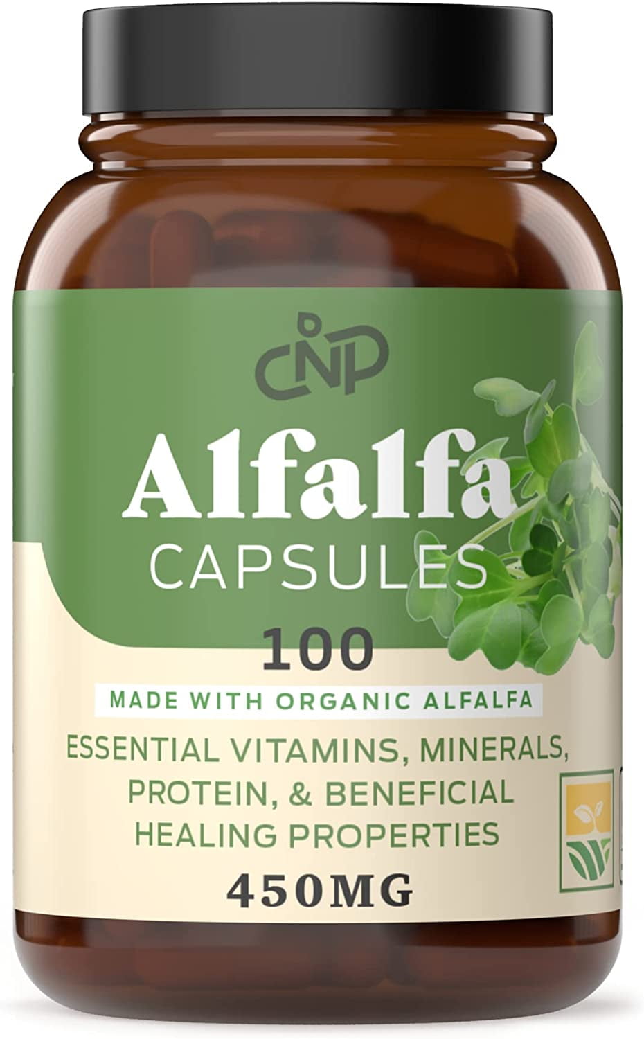 Complete Natural Products 100 Pure Dried Alfalfa Leaf Powder Capsules