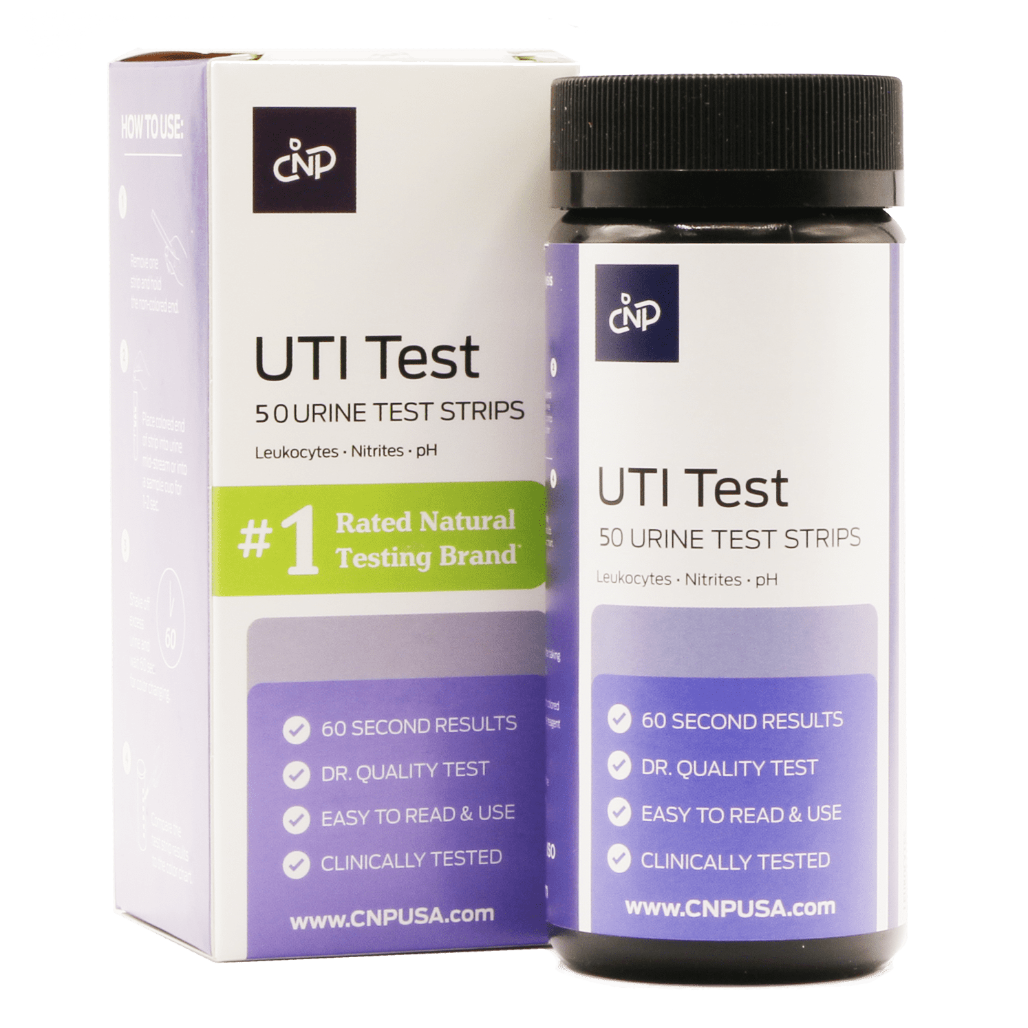 Complete Natural Products UTI Test Strips & Kit UTI Testing Kit, 50