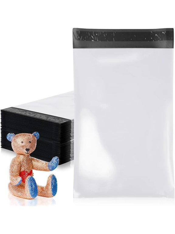 1000 Poly Bags 6 x 9' inches White for Packing, Bulk Quantity