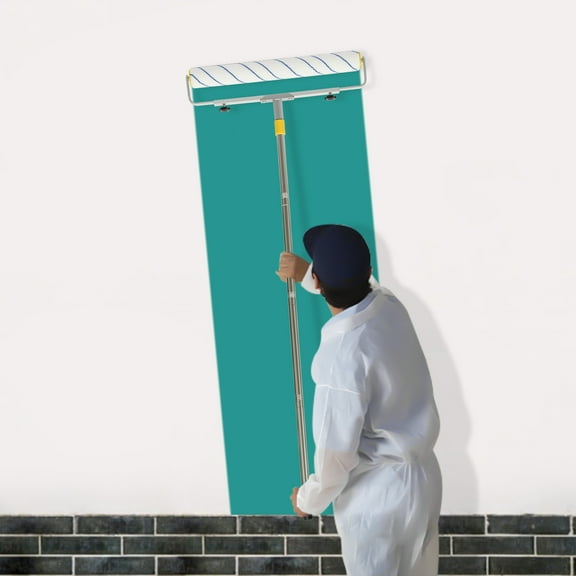 Complete Paint Roller Kit with 3 Roller Brushes and Adjustable Pole, Perfect for Home DIY Projects, Walls, and Ceilings Painting