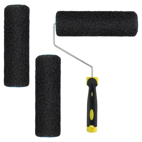 Pack of 3 9Inch Drywall Compound Rollers with Frame for Painting Surfaces