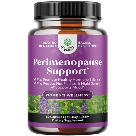 Natures Craft Perimenopause Supplements for Women, Menopause Support & Hormone Balance, 60 Capsules