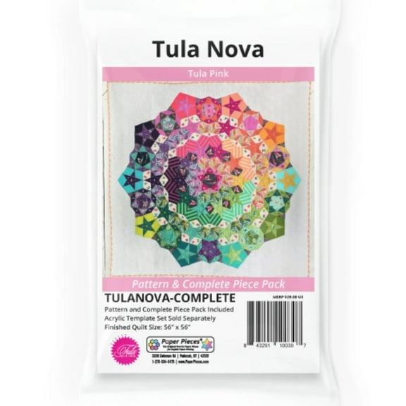 Tula Nova Quilt Pattern and Paper Piece Pack Complete Set by Tula Pink