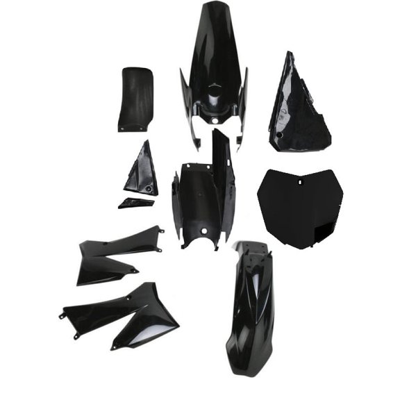 Complete Plastic Fender Fairing Body Kit KTM 85 SX85/105 KTM250 XC SX Dirt Bike Replacement for 2006-2012 Model (Black)