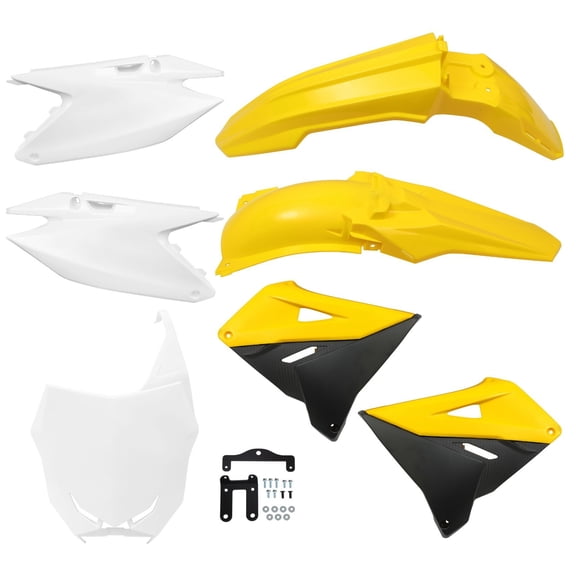 Complete Plastics Kit Fairing BodyWork Set For Suzuki RM125 RM250 01-08