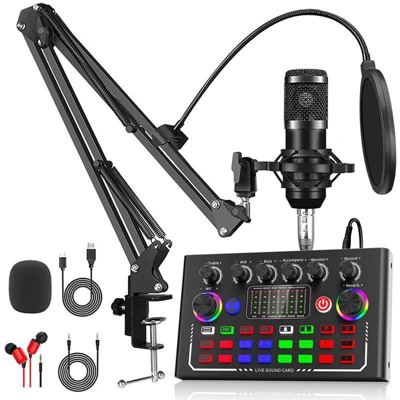Complete Podcast Studio Kit - USB Rechargeable Mic Set with DJ Controls ...