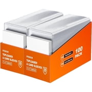 Wcakby 400-pack Toploader Protectors, 200 Rigid Hard Cases and 200 Soft Sleeves, 3 x 4 Inch for Sports and Game Cards