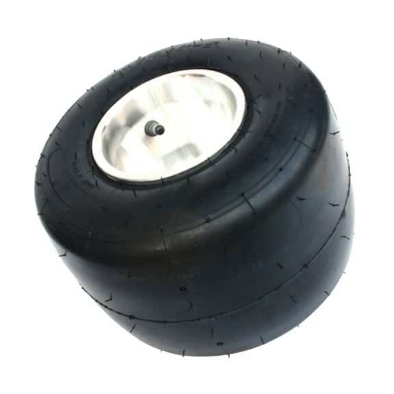 Complete Racing Go Kart Wheel and Tire Set - 5" Slick Tires Rear 11x7.10-5 with Aluminum Rims for ATV Quad Buggy and Drift Trike