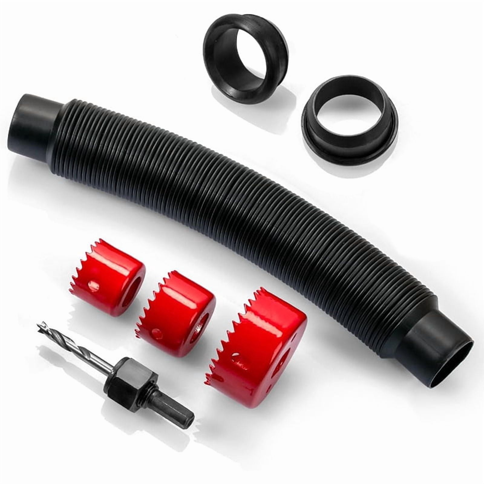 Complete Rain Barrel Overflow Kit, DIY Water Diverter System with Hose, Connector, and Drill Bit for Garden Irrigation and Rainwater Harvesting, Leak-Proof Design C