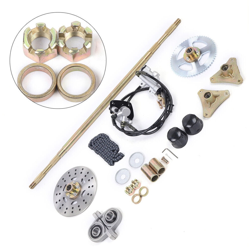 Complete Rear Axle Kit 740mm with Brake Assembly Pillow Blocks for Go