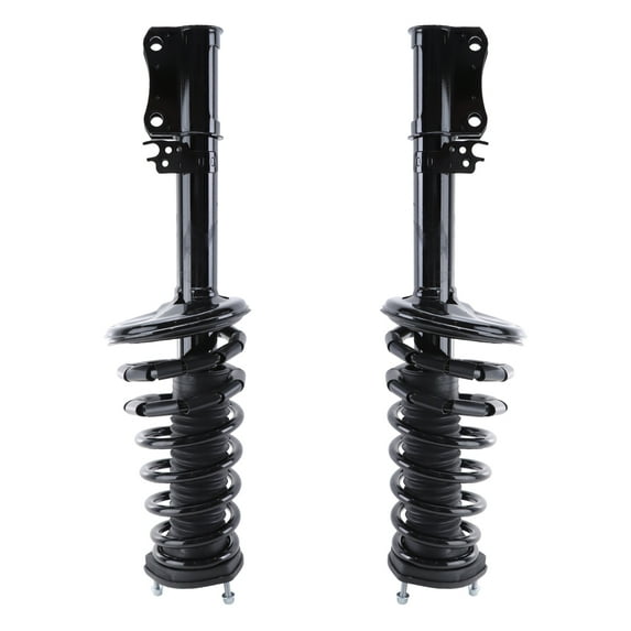 Complete Rear Strut and Spring Assembly Pair - Direct Replacement - Black-Rear Complete Struts Coil Springs Pair 2