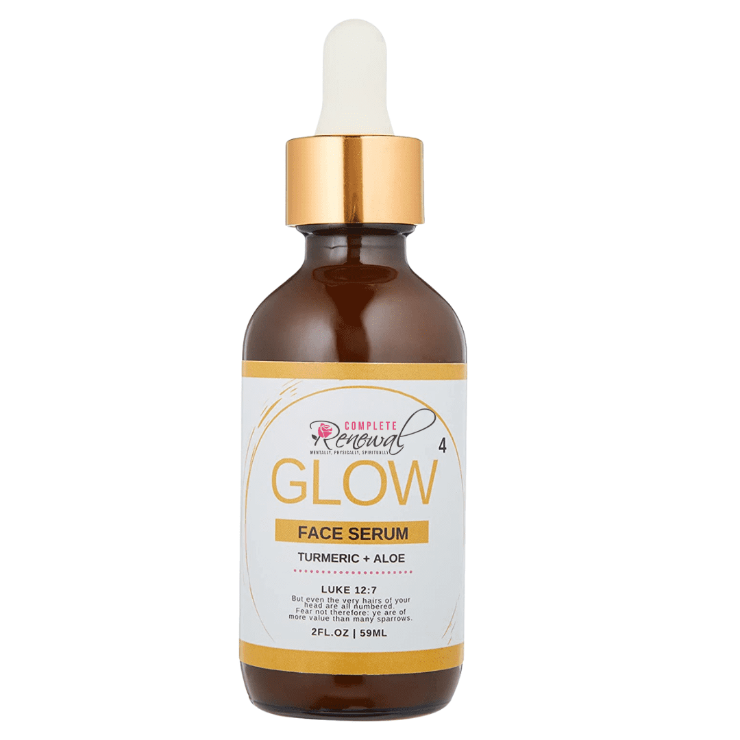 Complete Renewal Glow Face Serum with Turmeric & Aloe Vera, Lightweight Botanical Facial Oil for Uneven-Looking Skin Tone, Gentle for Sensitive Skin, 2 fl oz