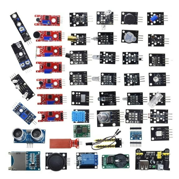 Complete Sensorings Starter Kits With 45 Essential Module For Robotics Coding Projects Contains Humidity Infrareds LED F