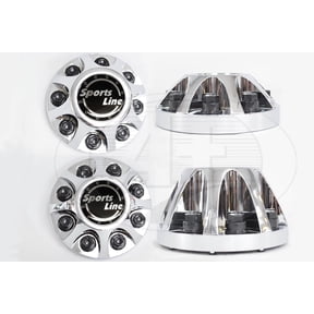 Complete Set (2 front + 2 rear) Chrome Plated ABS Hubcap for 2008-2010 GMC/Chevy 3500HD Dually