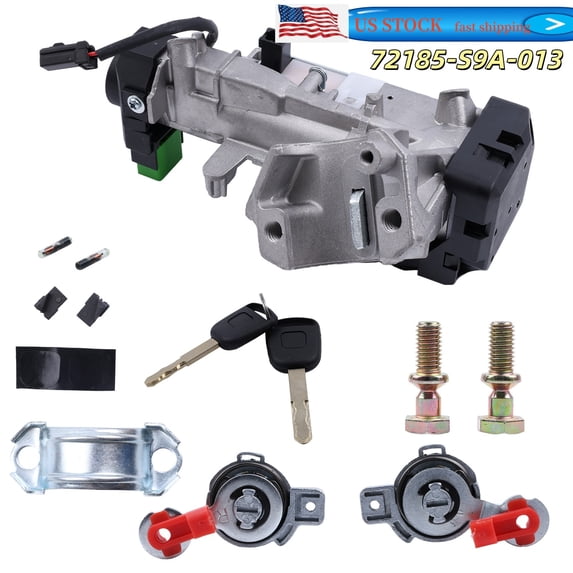 FENGXIH Complete Set Ignition Switch Cylinder Door Lock w/ Keys Compatible for Honda CRV 2002-2006 72185-S9A-013