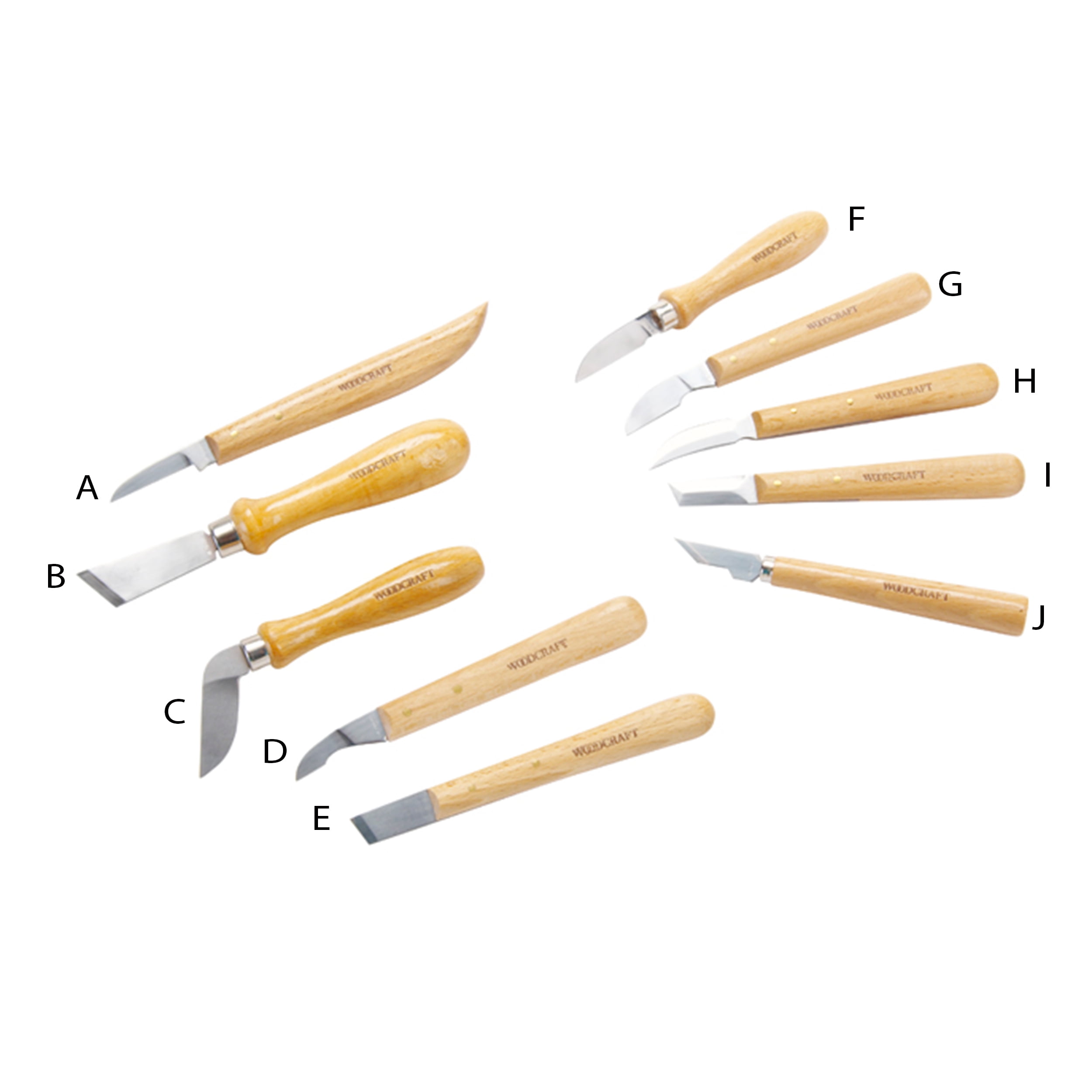 Chip Carving Knives - Set of Ten