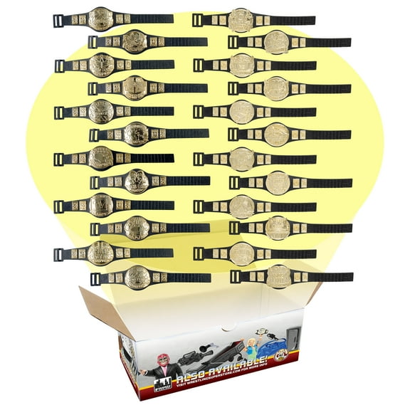 Complete Set of 24 Championship Belts for WWE & AEW Wrestling Action Figures (Series 1 & 2)