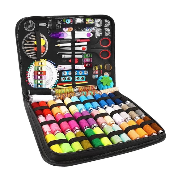 Complete Sewing Kit for Adults with Tailor Scissors 30 Needles Yarn Snips and Thread Travel