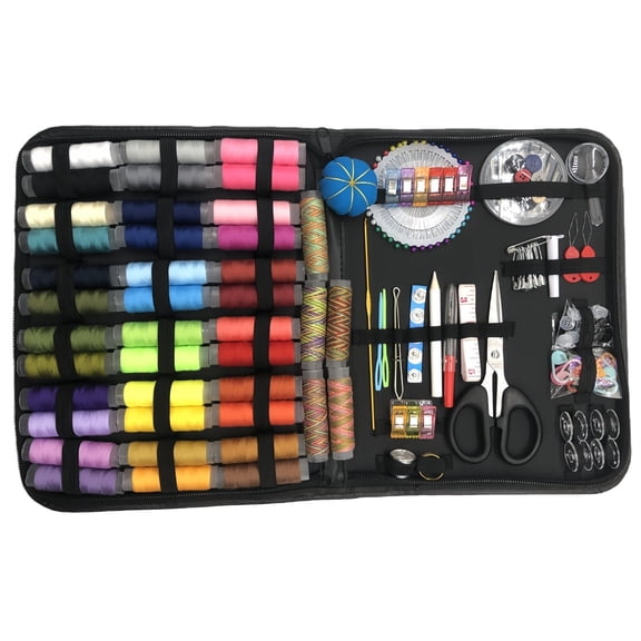 Complete Sewing Kit with 200 Tools Portable Needle Thread Set Ideal for Beginners and Craft Projects