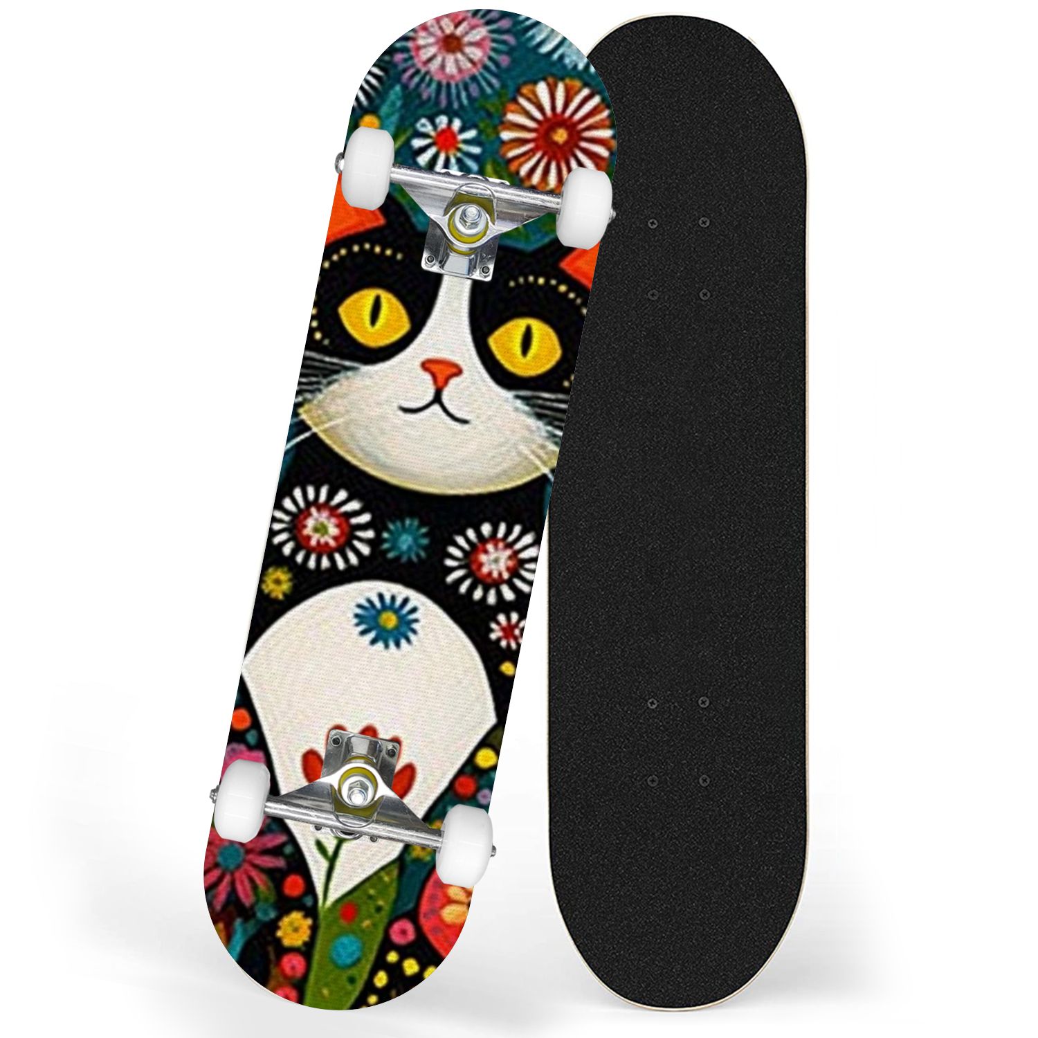 Complete Skateboards for Beginners,7 Layer Canadian Maple Double Kick