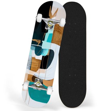 Abrazo 33 Inch Complete Skateboard - Canadian Maple Cruiser With Large Wheels