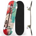 thumbnail image 1 of Complete Skateboards for Beginners,7 Layer Canadian Maple Double Kick Deck,31''Pro Cruiser Abstract Skate Board, 1 of 5