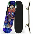 thumbnail image 1 of Complete Skateboards for Beginners,7 Layer Canadian Maple Double Kick Deck,31''Pro Cruiser Blacklight Skate Board, 1 of 5