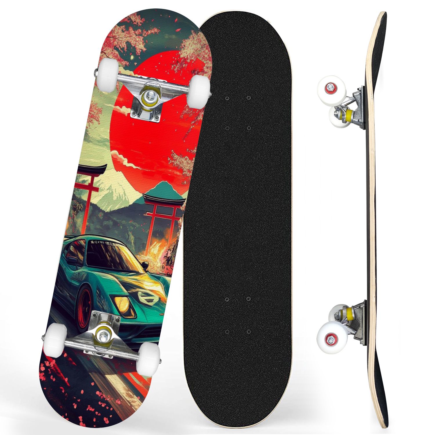 ChromeWheels 31 Inch Skateboard - Double Kick Cruiser For Beginners & Kids
