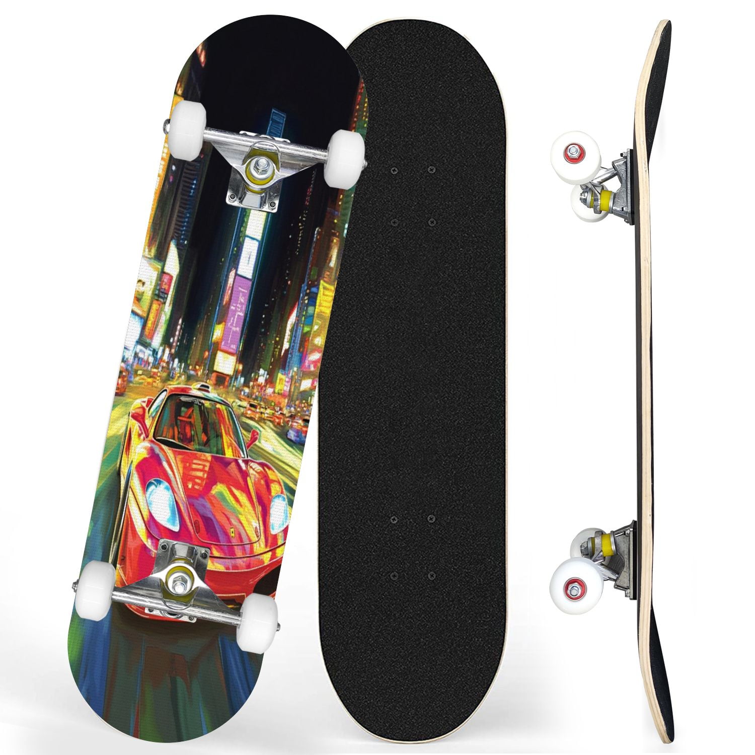 Complete Skateboards for Beginners,7 Layer Canadian Maple Double Kick