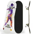 thumbnail image 1 of Complete Skateboards for Beginners,7 Layer Canadian Maple Double Kick Deck,31''Pro Cruiser Girl Hip Skate Board, 1 of 5