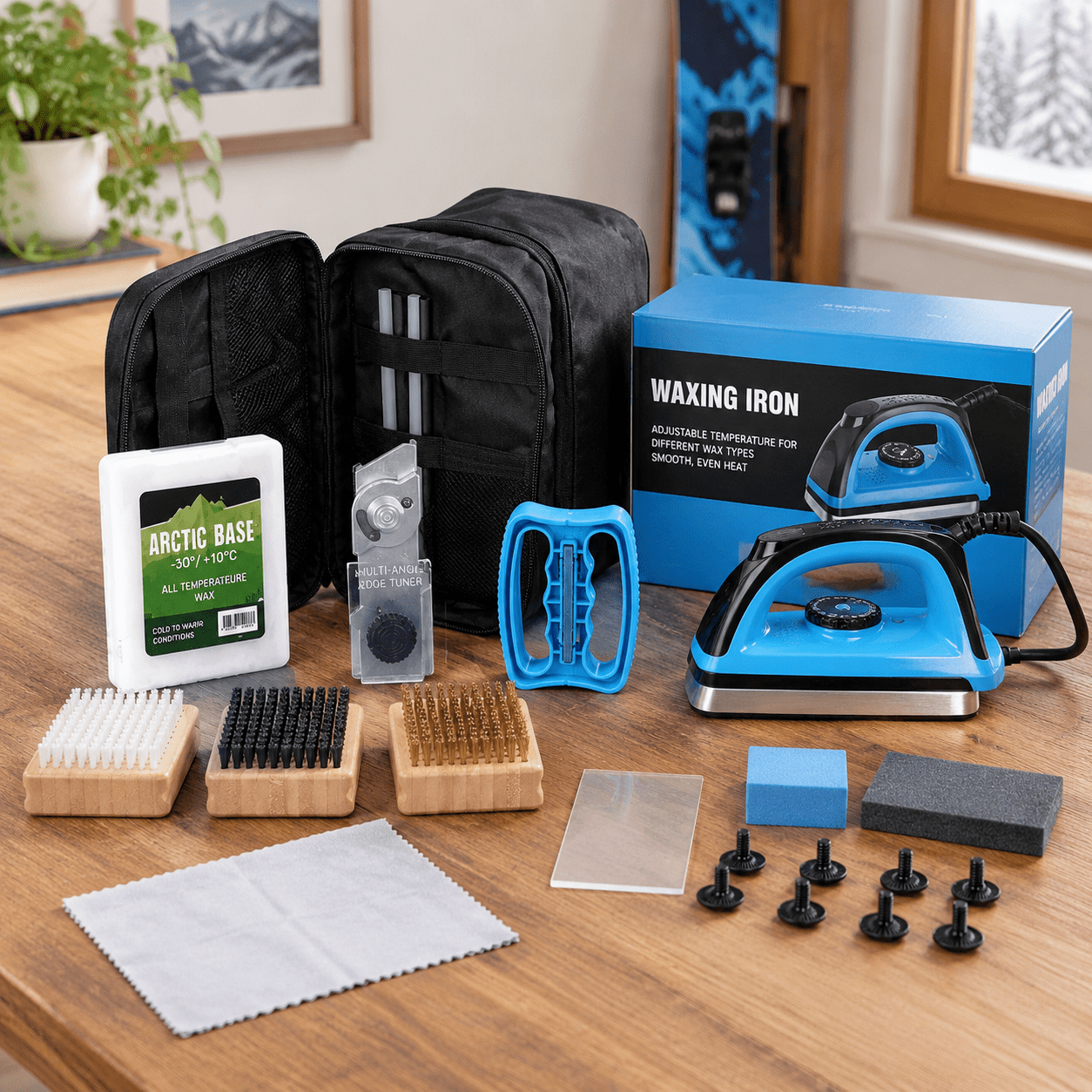 Complete Ski Snowboard Tuning Waxing Combo Kit with STK-20 Pro, Wax ...