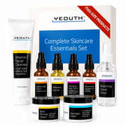 YEOUTH 8-Piece Skin Care Set Retinol Serum, Hyaluronic Acid, Vitamin C, Anti-Aging Face Serum, Cleanser, Toner