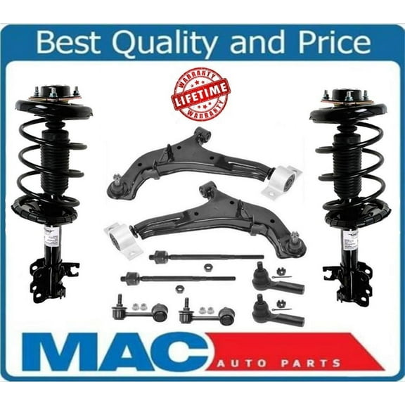Complete Spring Struts Tie Rods Lower Control Arms Links For Nissan Maxima 01-03