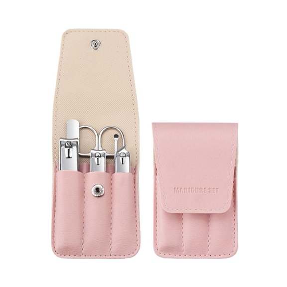 Complete Stainless Steel Nail Clipper Set with File Ergonomic Grip for Home and Travel Care