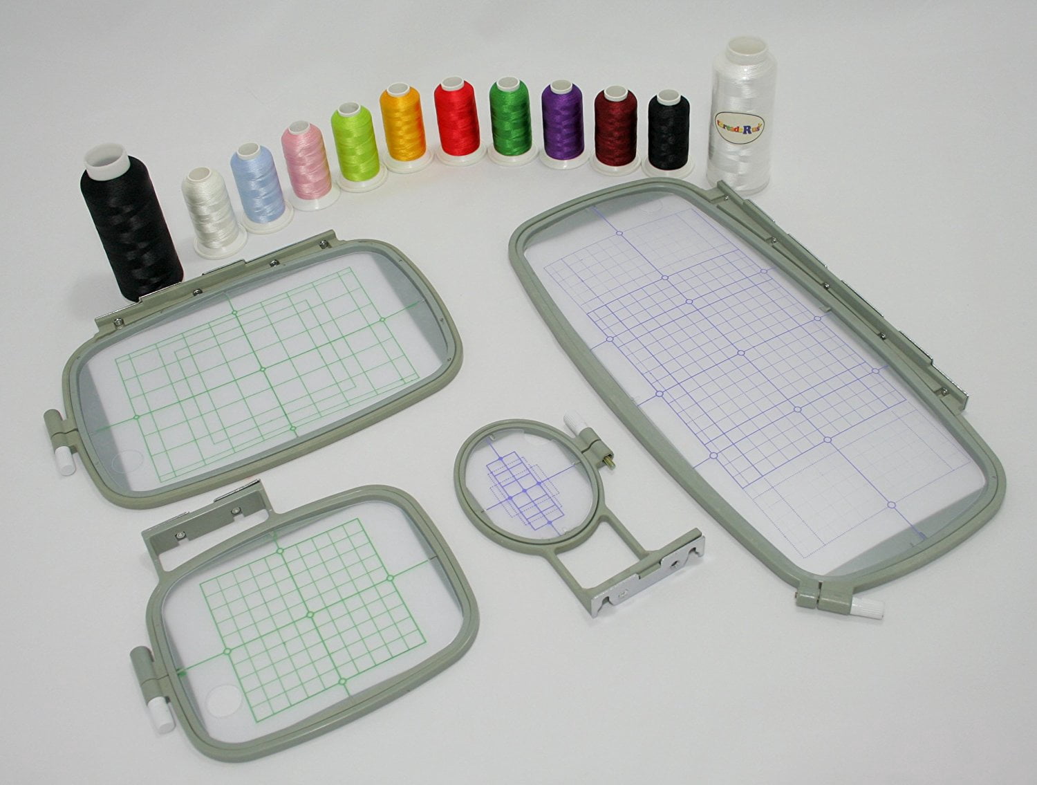 Complete Starter Kit For Brother Designio DZ820E Embroidery Machine – Includes 4 Hoops, Threads, Bobbins & Backing From ThreadNanny