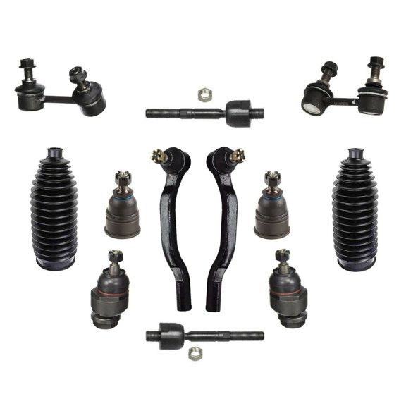 Complete Suspension 12 Pc Kit Front Sway Bar Link Rack & Pinion Bellow Boots Upper Ball Joints (Adjustable) Tie Rod Linkages Fits select: 1998-2002 HONDA ACCORD
