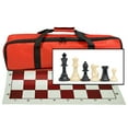 thumbnail image 1 of Complete Tournament Chess Set - Plastic Pieces - Roll-up Board - Canvas Bag, 1 of 7