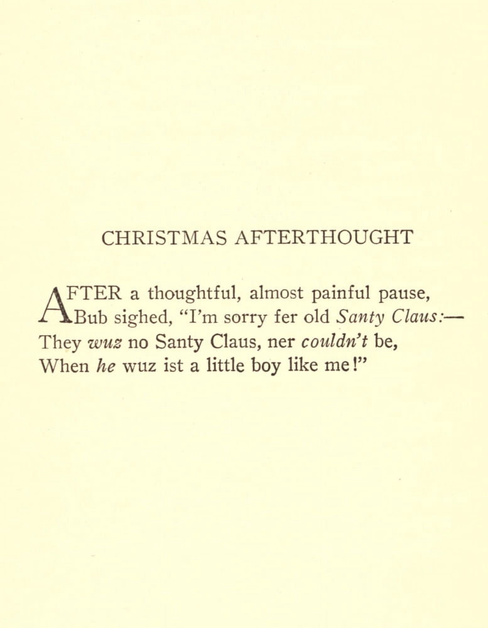 Complete Works of JWR 1913 Christmas Afterthought Canvas Art - J Whitcomb-Riley (24 x 36)